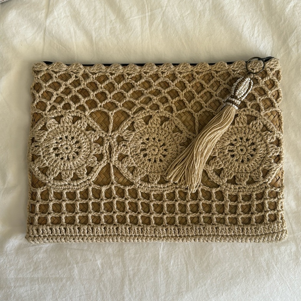 Roller Rabbit Crochet Envelope Clutch